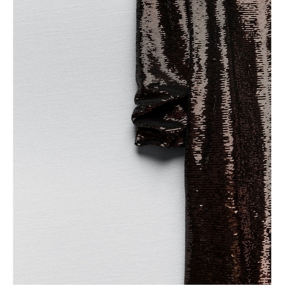 Zara sequin knit dress brown - Picture 9 of 9